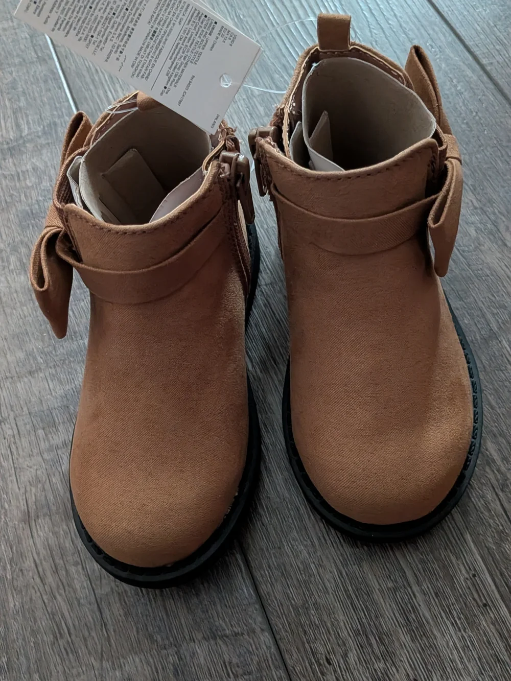 GAP Toddler Bow Accent Ankle Boots - Brown